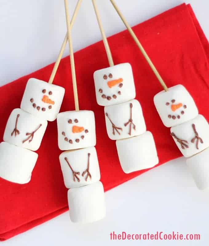 make your own Williams Sonoma marshmallow snowmen 
