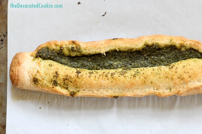 two-ingredient pesto bread from the decorated cookie 