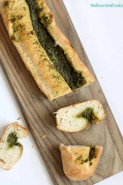 two-ingredient pesto bread from the decorated cookie