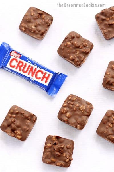 homemade Nestle Crunch chocolate candy bars