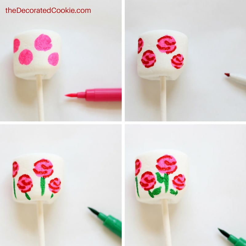 rose garden marshmallows for Valentine's Day 