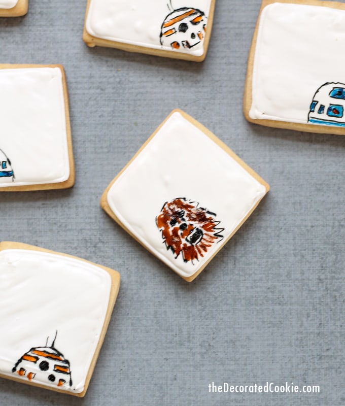 simple Star Wars droid cookies 