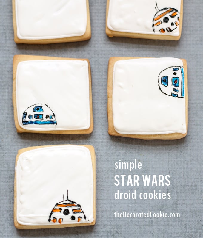 simple Star Wars droid cookies 