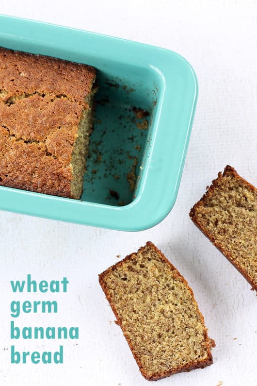 HEALTHY BANANA BREAD RECIPE with wheat germ and flax seed