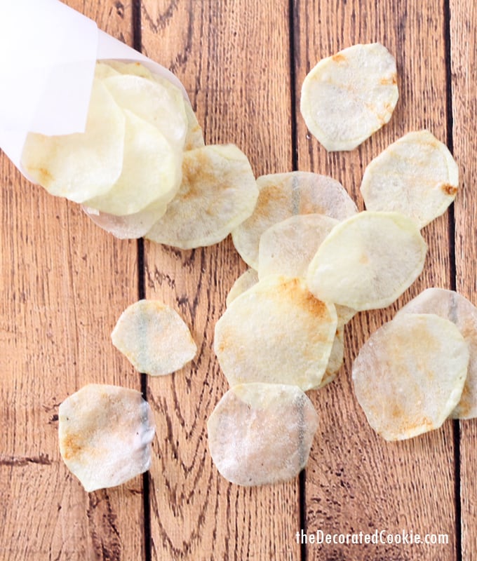 easy homemade potato chips in the microwave 