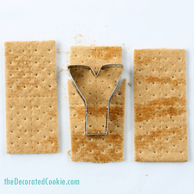 how to cut shapes from graham crackers 