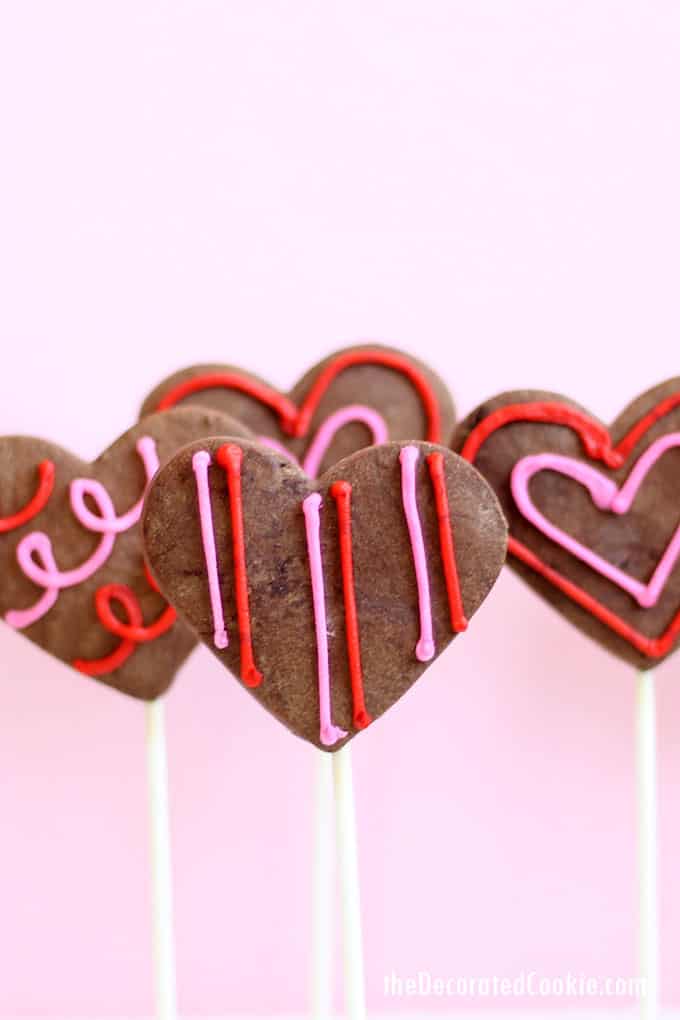 chocolate heart cookies 