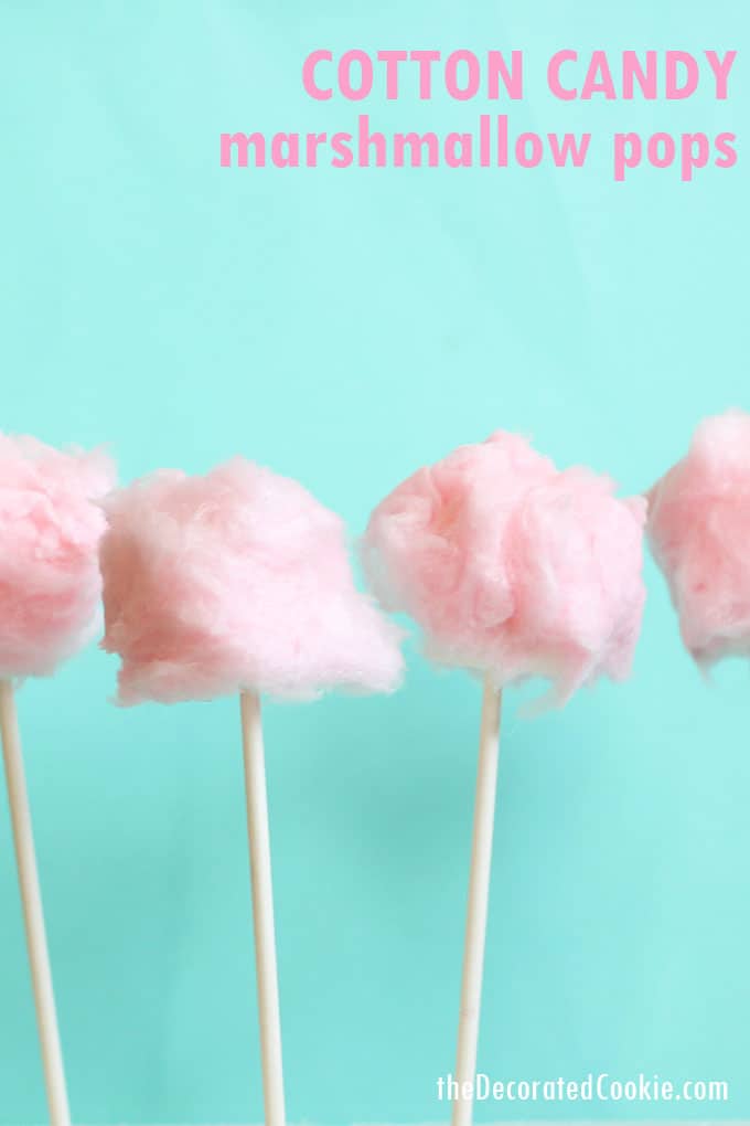 cotton candy marshmallow pops