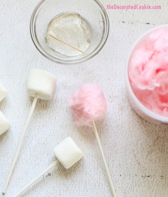 cotton candy marshmallow pops 