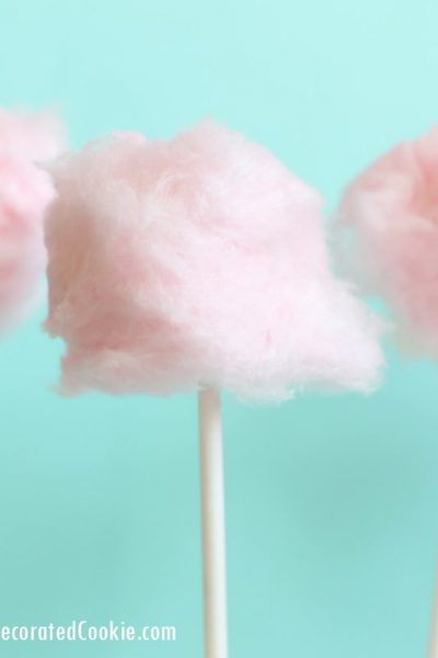 EASY cotton candy marshmallow pops