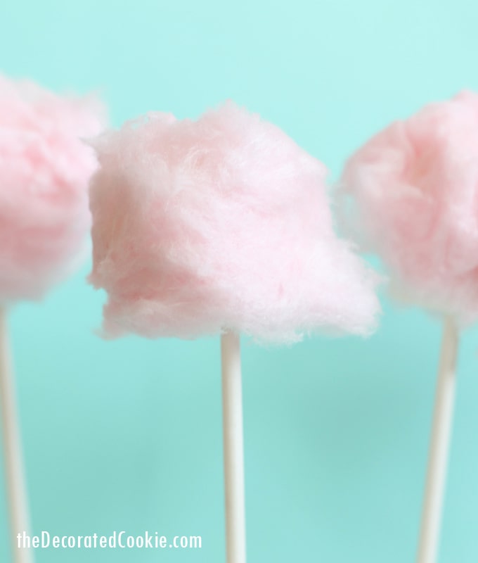 EASY cotton candy marshmallow pops