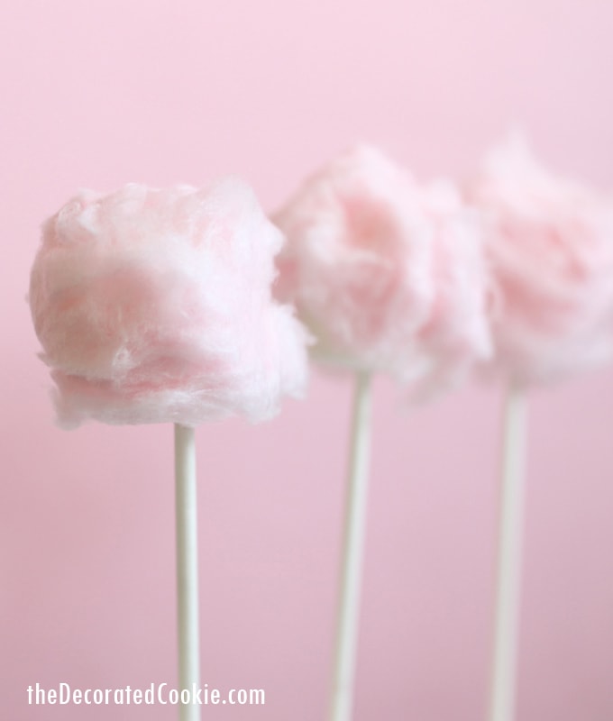 EASY cotton candy marshmallow pops