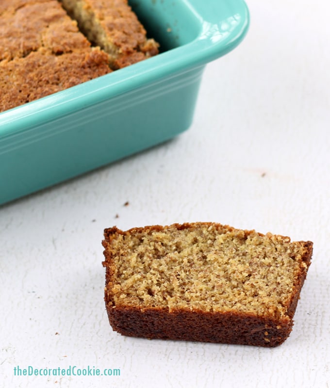 banana bread with wheat germ and flax seed 