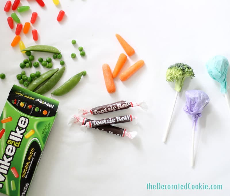 April Fools' Day candy jokes with hidden vegetables, for kids