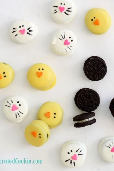 bunny and chick Oreo bites for Easter
