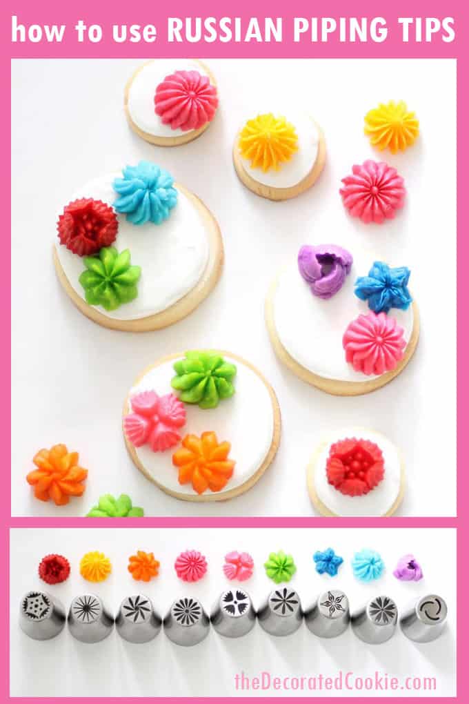 Russian piping tips How to use decorating tips on cookies and