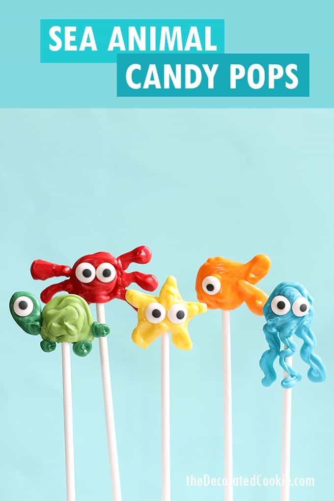 sea animal candy pops 