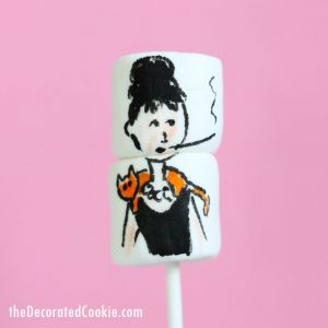 Audrey Hepburn Breakfast at Tiffany's marshmallow art 