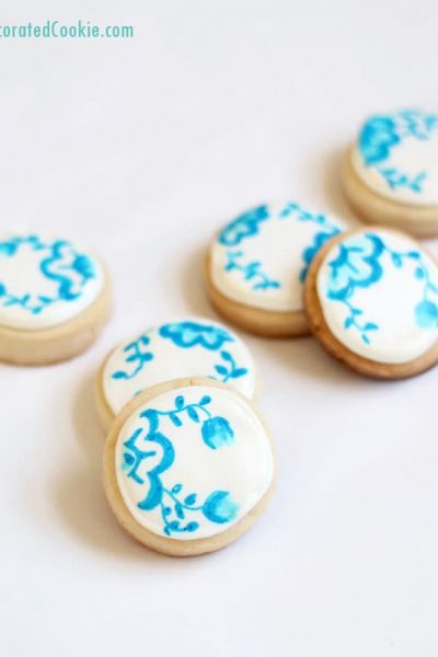 blue and white china cookies