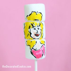 Dolly Parton marshmallow art 