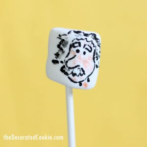 Albert Einstein marshmallow art 