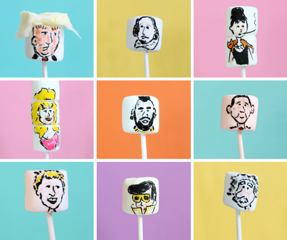 famous people on marshmallows