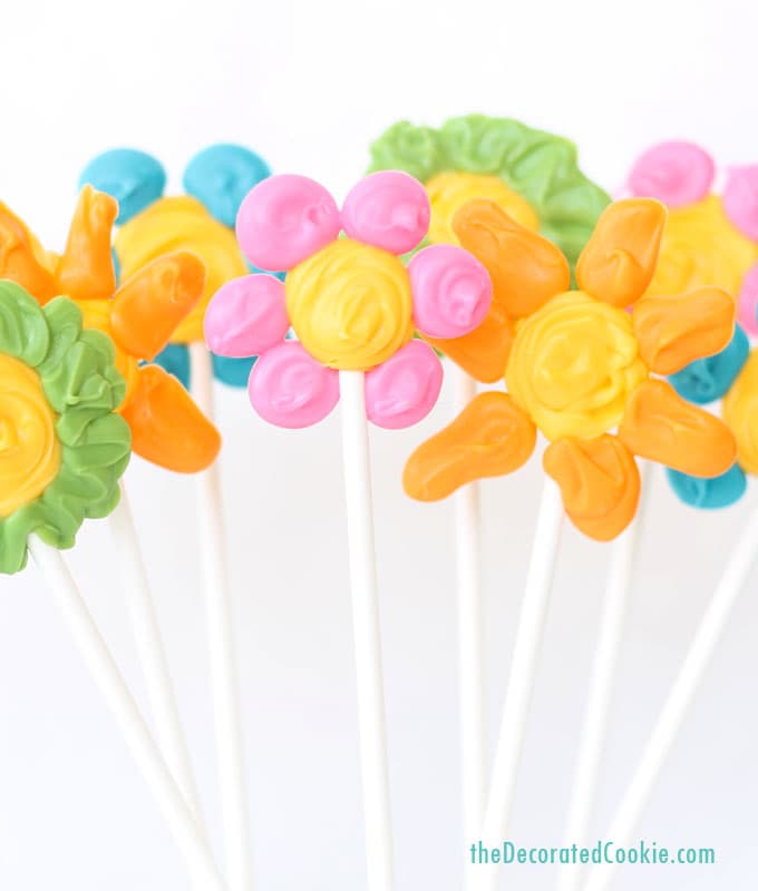 EASY flower candy pops 