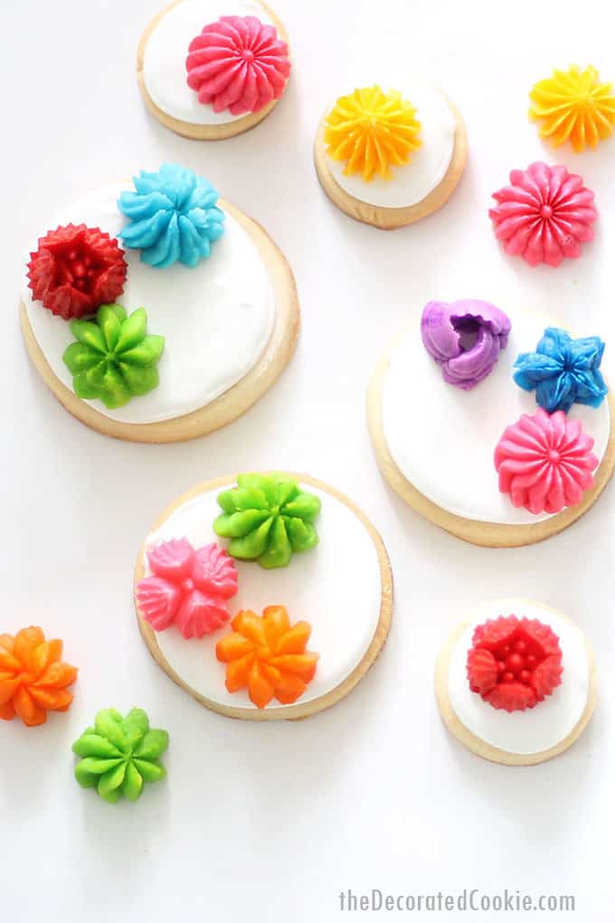 cookies with bright flowers