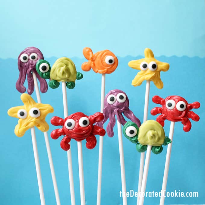 sea animal candy pops 
