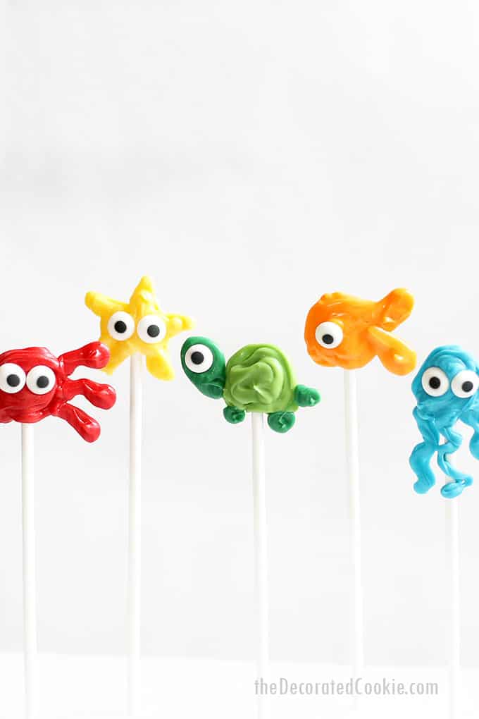 sea animal candy pops 