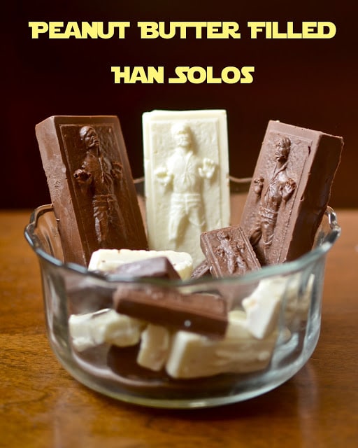 peanut butter filled Han Solo chocolates