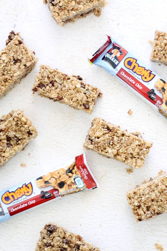 homemade chocolate chip granola bars 