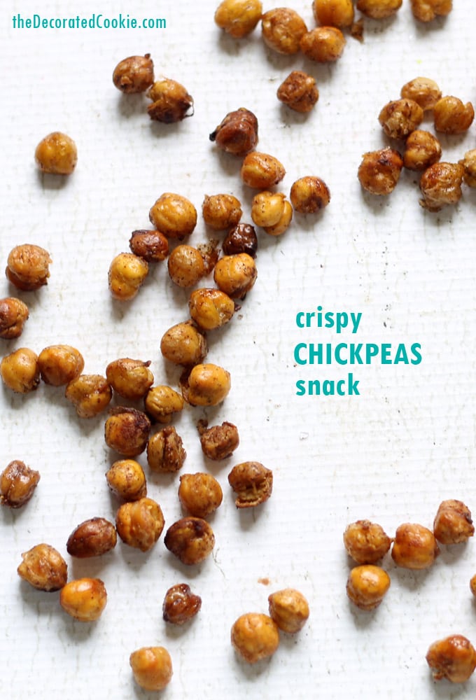 healthy crispy chickpeas snack - roasted chickpeas 