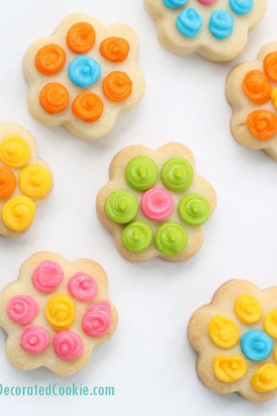 EASY flower cookies: Daisy cookie bites
