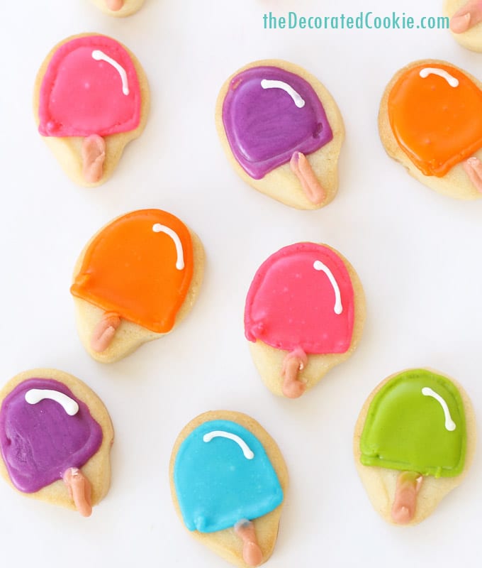 mini popsicle cookies for summer by theDecoratedCookie.com