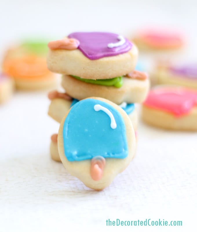 mini popsicle cookies for summer by theDecoratedCookie.com