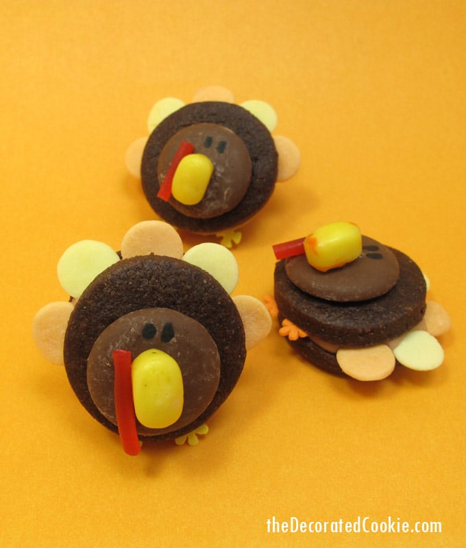 mini turkey cookies 