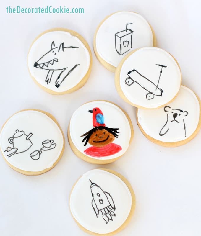 doodle cookies for The Girl with the Parrot on her Head