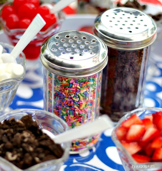 Ice Cream Sundae Topping Party Bar Mason Jar Wood Planter Box