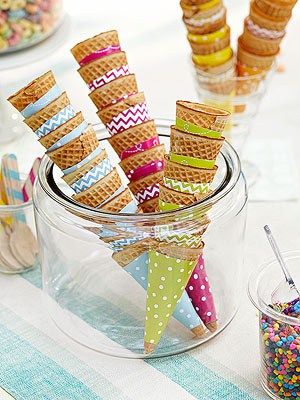 Ice Cream Sundae Topping Party Bar Mason Jar Wood Planter Box