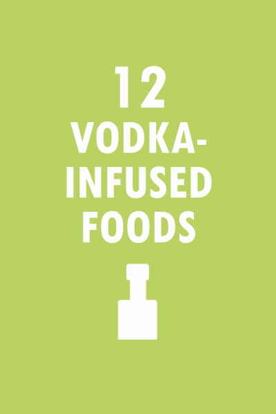 roundup of 12 vodka-infused food