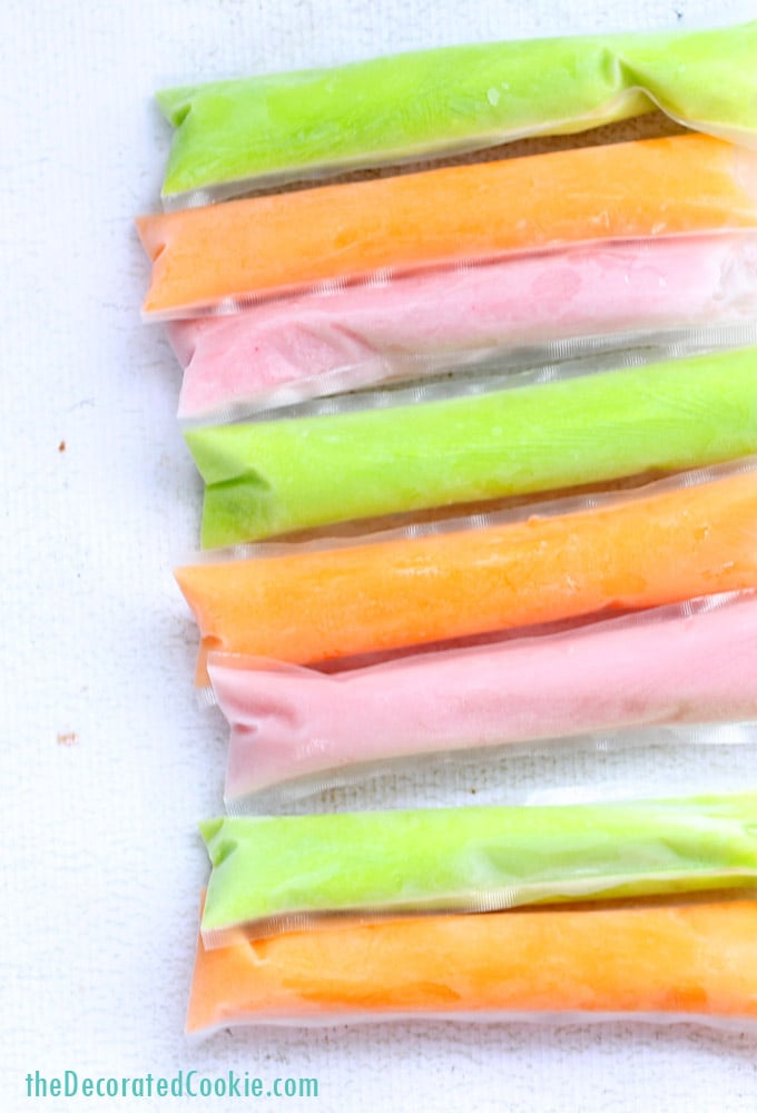 healthy homemade ice pops for summer popsicles with juice and yogurt