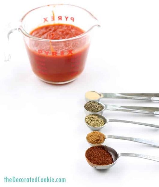 how to make "HOMEMADE" ENCHILADA SAUCE from spaghetti sauce.