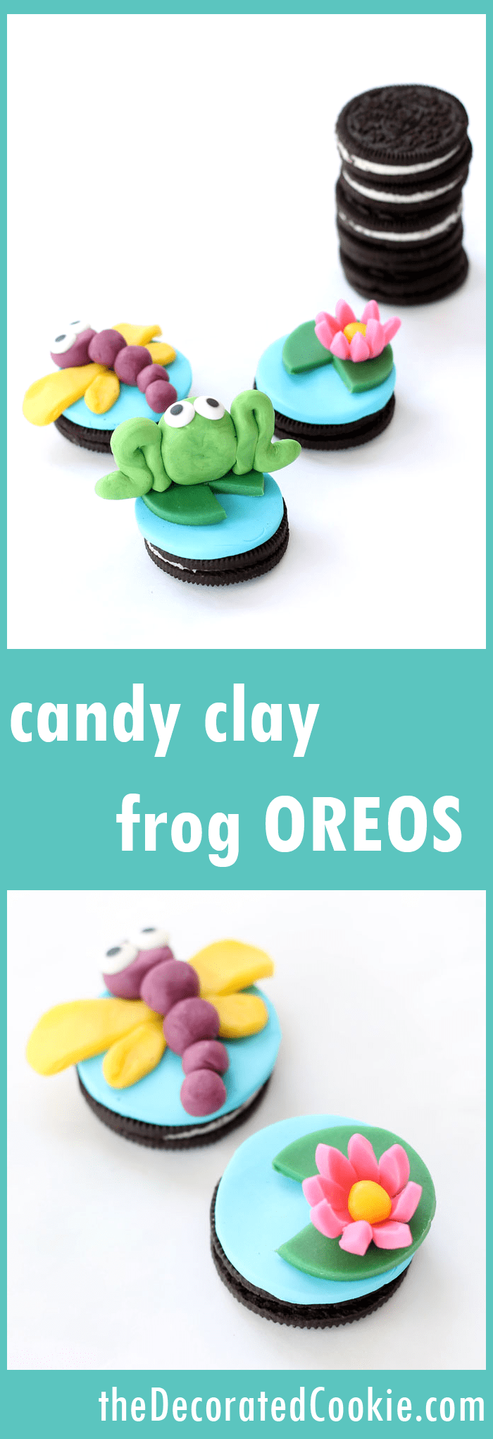 how to make candy clay and frog Oreos 