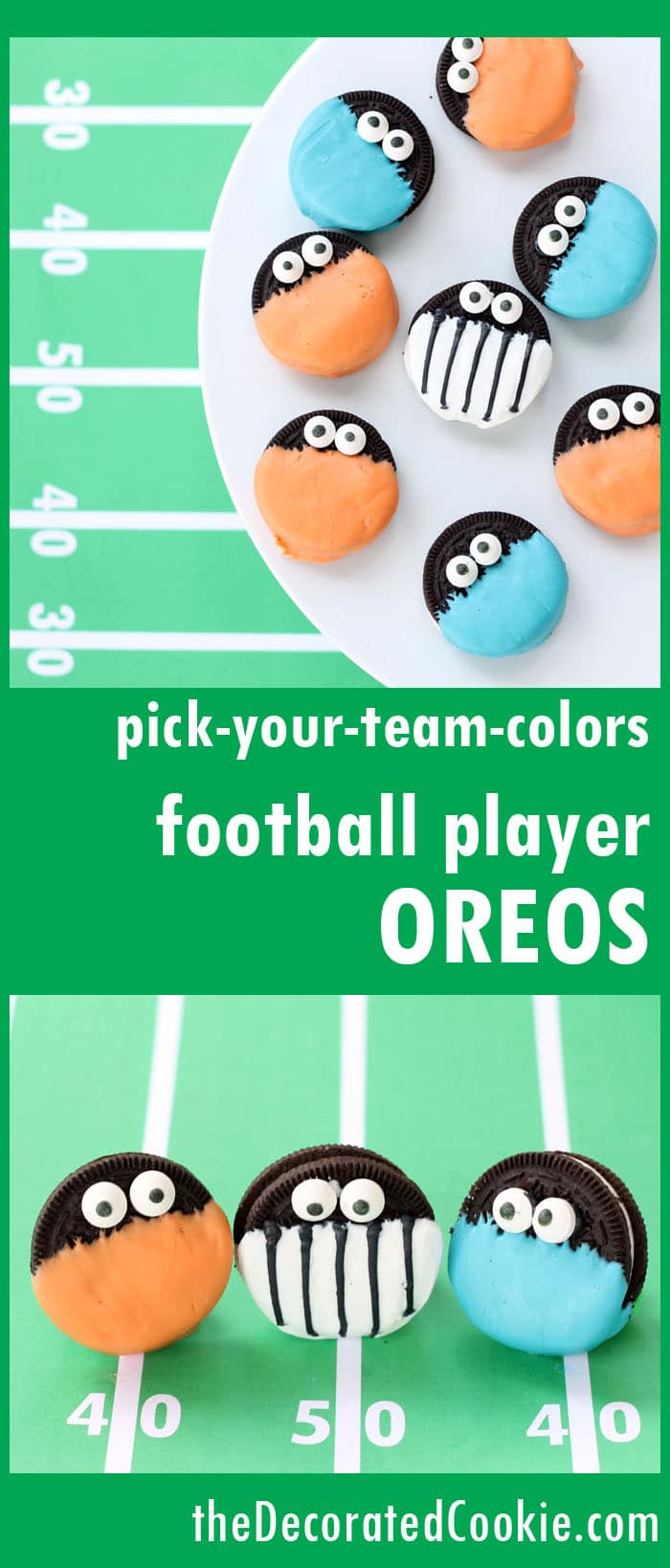 football player Oreos - pick your sports team colors 