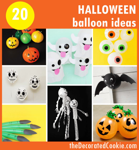 20 Halloween Balloons Ideas Roundup -- Simple Halloween Party Decor