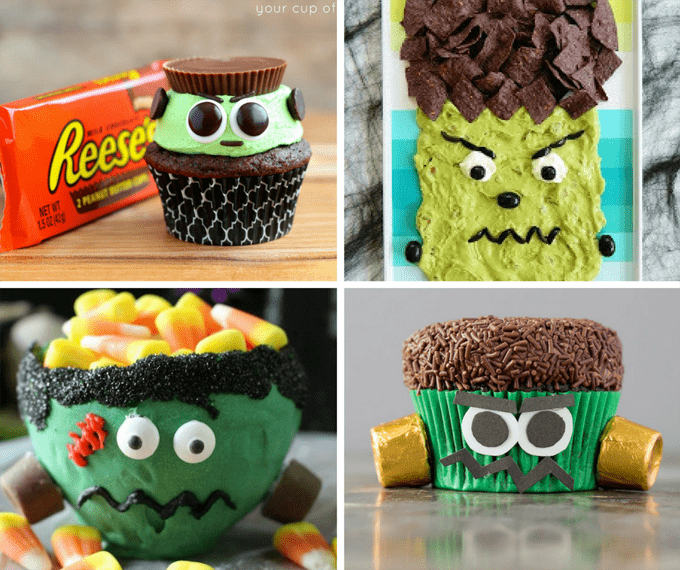 roundup of Frankenstein food ideas for Halloween parties 