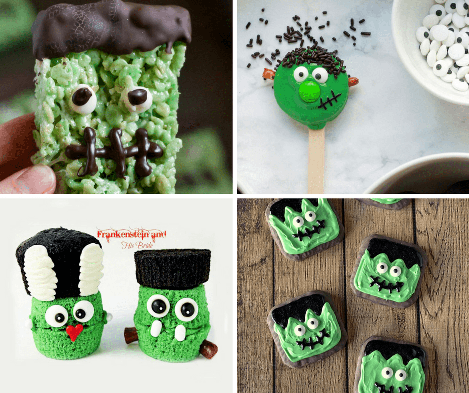 roundup of Frankenstein food ideas for Halloween parties 