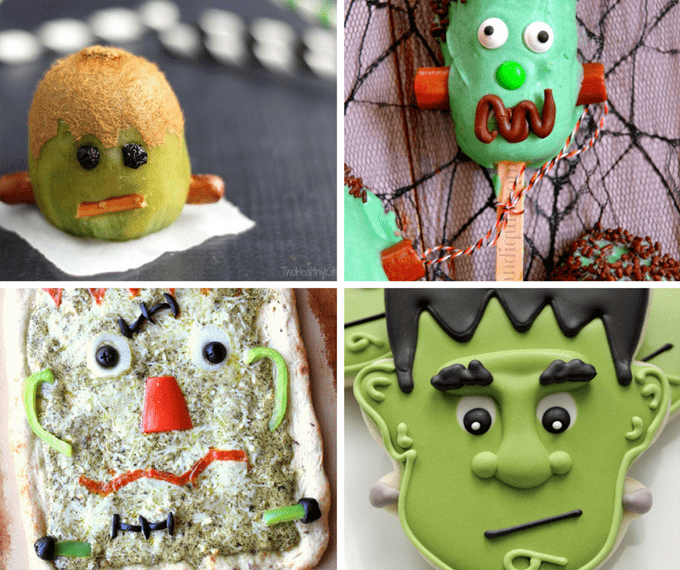 roundup of Frankenstein food ideas for Halloween parties 