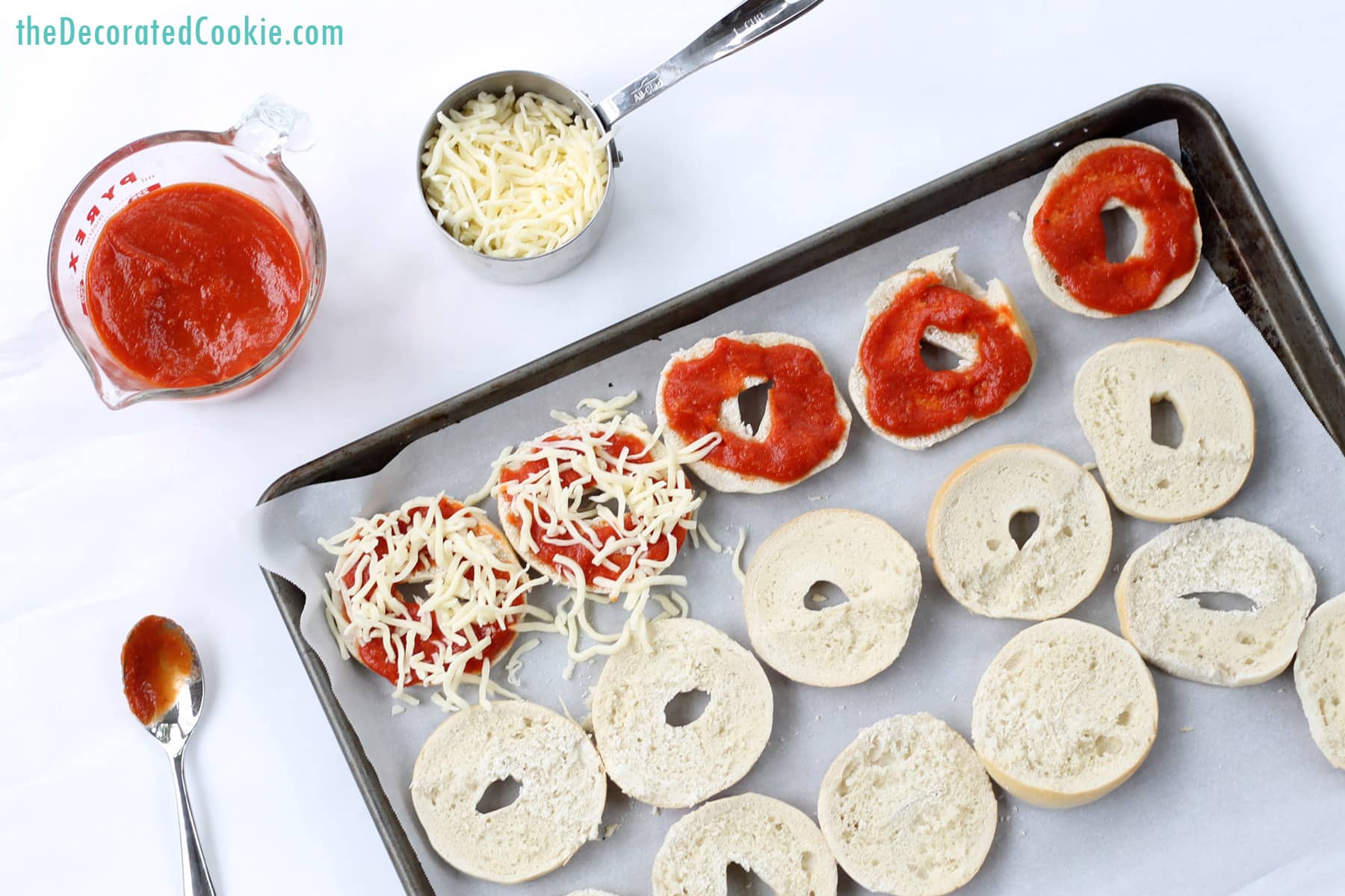 homemade bagel bites - EASY after school snack, ready in minutes 